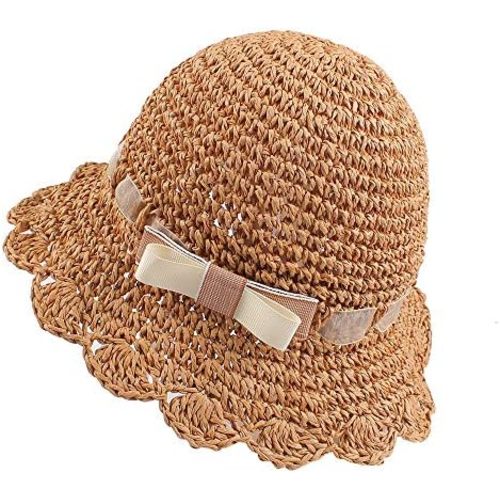 Baby Girl Straw Hat Outdoor Baby Sun Protection Hats Summer Bowknot Beach Cap for Infant Toddler Girls