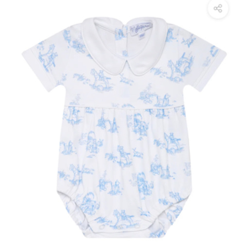 Blue Toile Baby Bubble