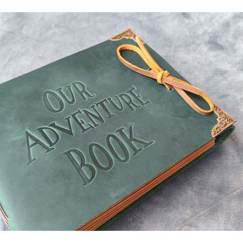 Our Adventure Book, Genuine Leather Photo Album Scrapbook, Personalized Anniversary Gift for Couple, Fantastic Gifts for Her and Him