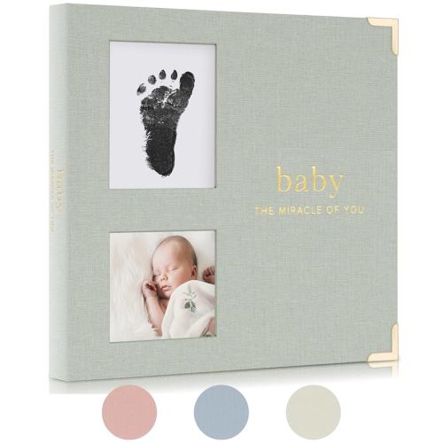 Keepsake Baby Memory Book for Boys and Girls – Timeless First 5 Year Baby Book With Photoslots – Cute Journal Scrapbook or Photo Album - Record a Milestone for Every Event from Birth to Age 5