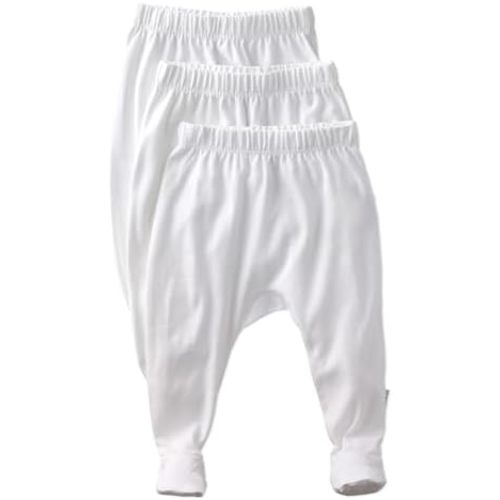 Butterblu Unisex-Baby Fallon 3-Pack Footed Pants 100% Organic Cotton Bottoms for Baby Boys & Girls