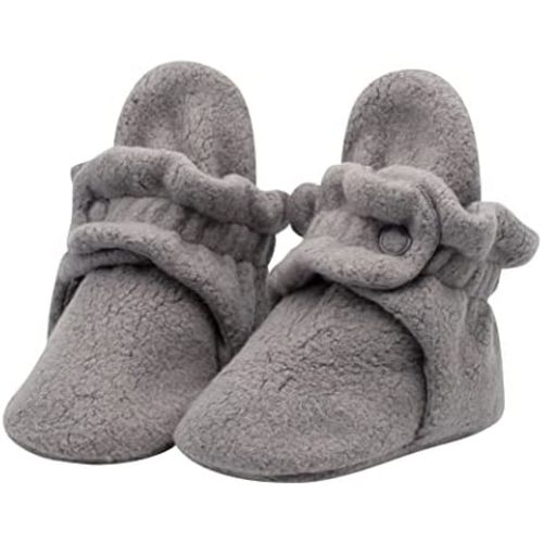 Zutano Unisex Fleece Baby Booties, Two Snap Closure, Newborn to 24 Months