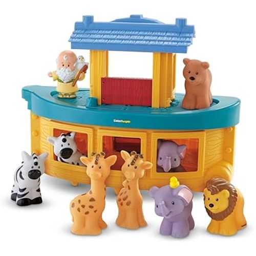 Fisher-Price Little People Toddler Toy Noah’s Ark Playset, Boat with 9 Figures for Preschool Pretend Play Kids Ages 1+ Years