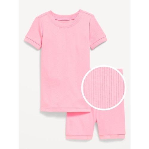 Snug-Fit Ribbed Pajama Set for Toddler & Baby
