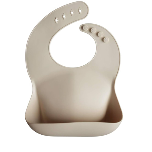 Amazon.com: mushie Silicone Baby Bib | Adjustable Fit Waterproof Bibs (Shifting Sand) : Baby