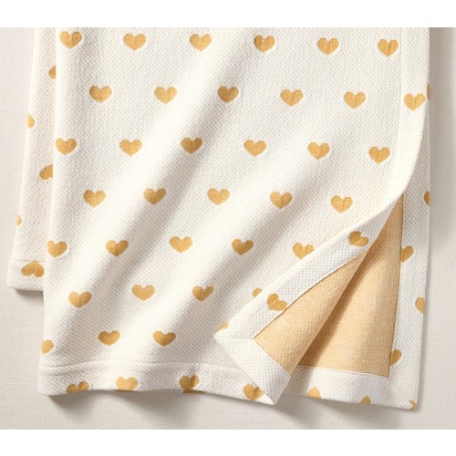 Heart Matelasse Baby Blanket
