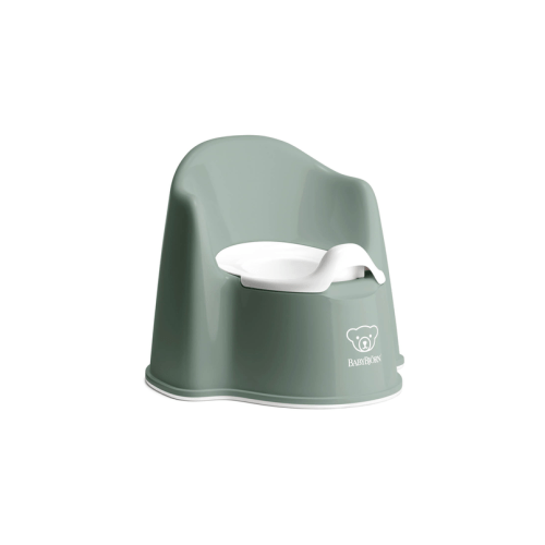 BabyBjorn Potty Chair Deep Green & White