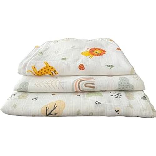 Lumine %100 Cotton Soft Muslin Baby Swaddle Blankets, Newborn Receiving Blanket for Swaddling, Breathable and Skin-Friendly Baby Swaddle, Baby Blankets Unisex