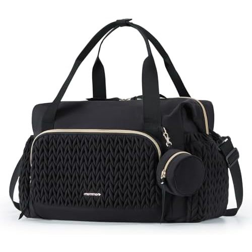 mommore Diaper Bag Tote, Large Capacity Travel Diaper bags, Hospital Bag for Labor Delivery, Baby Bag with Pacifier Case