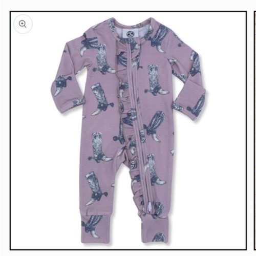 Dusty Rose Boots -Ruffled- Folding Feet Jammies – Cowkid Clothing Company