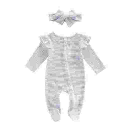 WIBACKER Baby Girls' Sleep and Play Pajamas Cotton One-Piece Footies Romper Jumpsuit Zip Front Pjs
