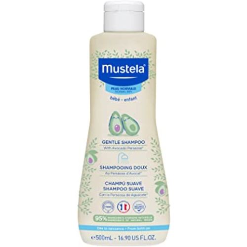 Mustela Baby Gentle Shampoo with Natural Avocado - Hair Care for Kids of all Ages & Hair Types - Tear-Free & Biodegradable Formula - Various Sizes - 1 or 2-Pack
