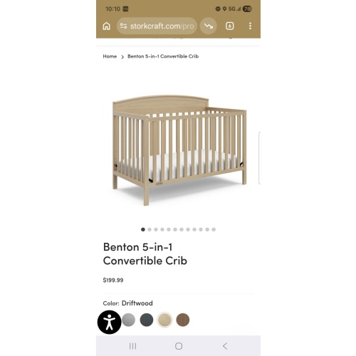 Benton 5-in-1 Convertible Crib