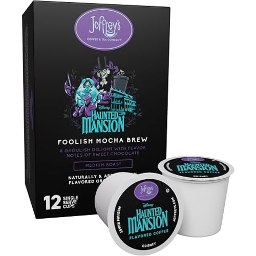Joffrey’s Coffee – Disney Haunted Mansion Foolish Mocha Brew Single Serve Coffee Pods | Sweet Chocolate (12 Pack)