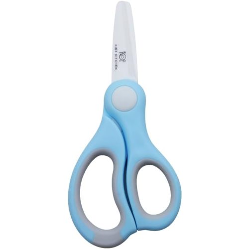 Durable Baby Food Scissors (Ceramic) (BLUE)