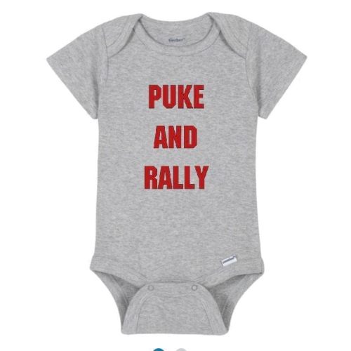 Puke and Rally Baby Onesie (3-6M)