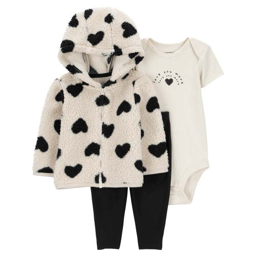 Carter's Child of Mine Baby and Toddler Girl Cardigan Outfit Set, 3-Piece, Sizes 0/3-24 Months