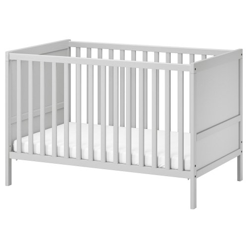 SUNDVIK Crib - gray 27 1/2x52 "
