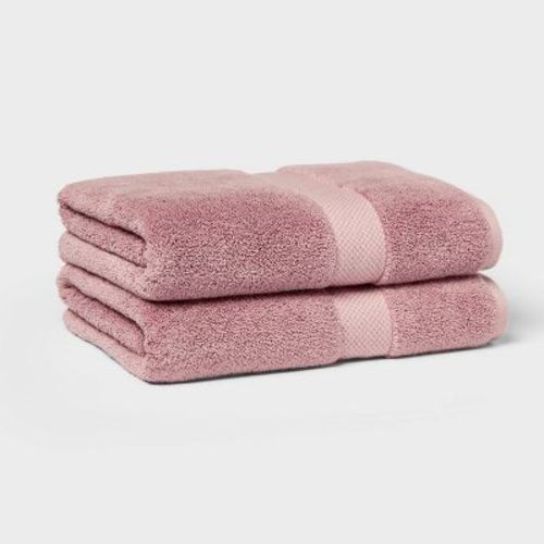 2pk Performance Plus Bath Towels Rose Pink - Threshold™