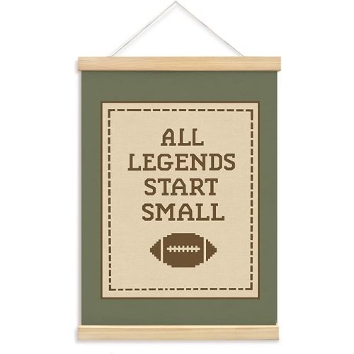 YZSLA Vintage Football Sports Nursery Wall Art Decor,Football Canvas Hanger