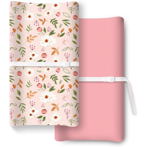 Extra Stretchy Changing Pad Cover, Ultra Soft Premium Jersey Knit Changing Pad Sheets, Fits All Standard Changing Tables/Dresser Tops, Unisex for Boys Girls - 2 Pack