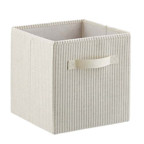 The Container Store Small Cube Grey Stripe