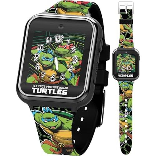 Nickelodeon Teenage Mutant Ninja Turtles Kids Smart Watch with Camera Voice Recorder Calculator and Fitness Tracker – Interactive Touchscreen Games and 10 Watch Faces – Wrist Sizes 5.5" to 8"