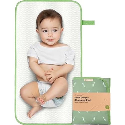 Portable Diaper Changing Pad - Waterproof Foldable Baby Changing Mat - Travel Diaper Change Mat - Lightweight Changing Pads for Baby - Baby Changer - Machine Washable (Acacia)