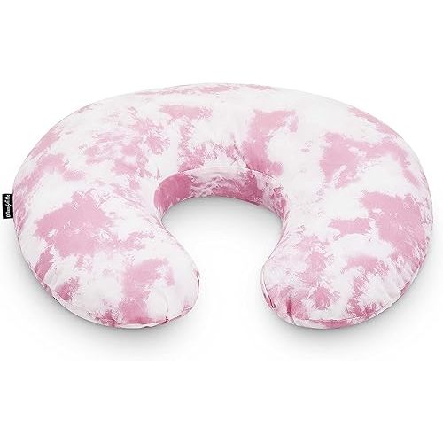 Dream On Me Beeboo Nursing Pillow and Positioner, Breastfeeding and Bottlefeeding Pillow, Removable and Washable Pillow Cover, Soft and Breathable Fabric, Pink