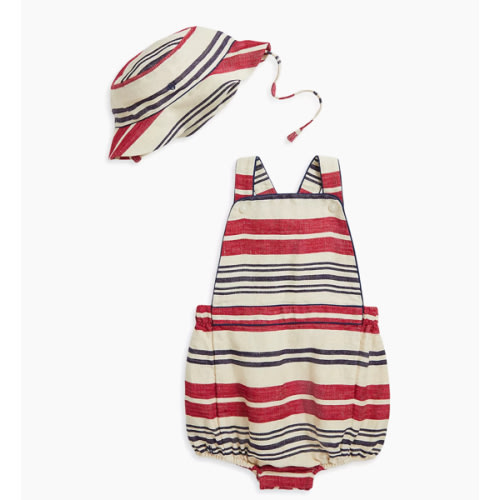 Shop Polo Ralph Lauren Baby Boy's 2-Piece Striped Bucket Hat & Romper Set | Saks Fifth Avenue