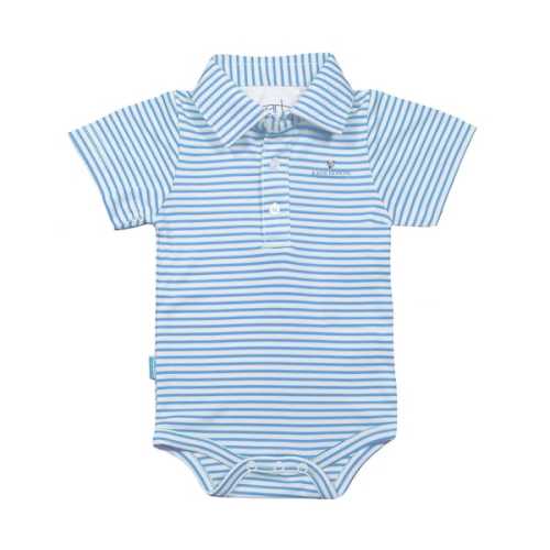 Johns Hopkins Blue Jays Garb Infant Carson Polo Bodysuit - Light Blue/White