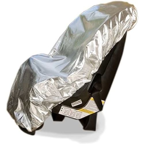 Car Seat Sun Shade Cover - Keep Your Baby's Carseat at a Cooler Temperature - Covers and Blocks Out Heat & Sun - Protection from UV Sunlight - Mommy's Helper