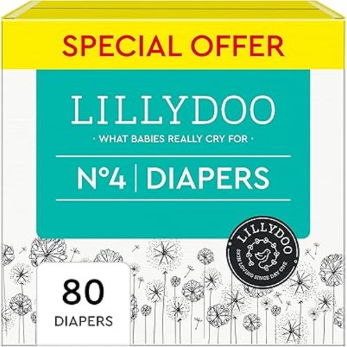 Diapers - Size 4 (20-31 lbs), Half-Monthly Supply (80 Count), Skin-Friendly, Ultrasoft, Chlorine-Free & Absorbent Baby Diapers