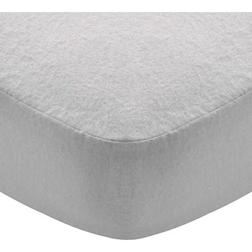 Flannel Crib Sheet for Boy or Girl, 100% Cotton, Heavenly Soft Fitted for Standard Crib (28" X 52") and Toddler Mattresses, Grey