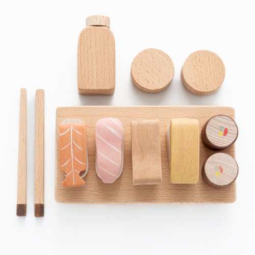 Handmade Wooden Magnetic Sushi Set