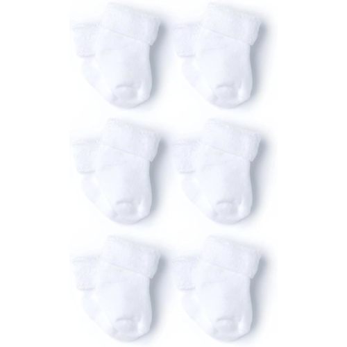 Gerber Baby Boys & Girls 6-Pack White Terry Socks