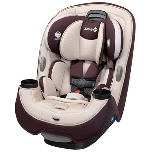 Safety 1st Grow and Go All-in-One Slim Convertible Car Seat, Rear Facing, 5-40 lbs, Forward Facing (30–65 lbs), High Back Booster Seat 40-100 pounds, Dunes Edge
