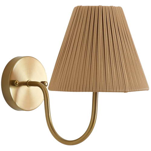 Home Decor Collection Style House Natural Rattan LED Rechargeable Cordless Wall Sconce with Remote Control for Adults, 11.4" H