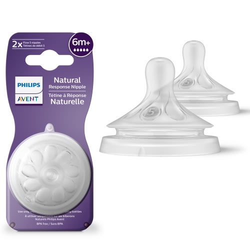 Philips Avent Natural Response Nipple Flow 5, 6M+, 2pk, SCY965/02