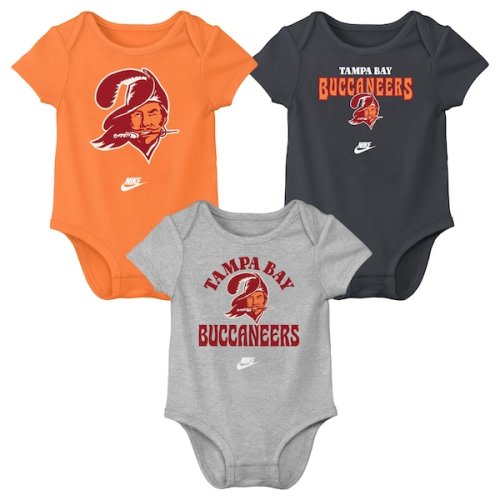 Tampa Bay Buccaneers Nike Newborn & Infant Rewind Bodysuit Three-Pack