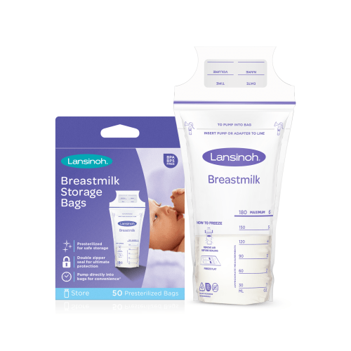 Lansinoh Breastmilk Storage Bags for Breastfeeding Moms, 50 Ct
