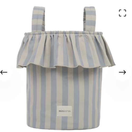 Basket Stripes for Stroller - Blue + Sand - PRE ORDER - Minicoton