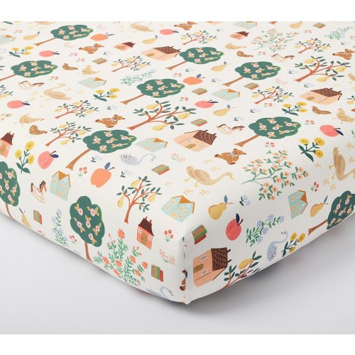 Rifle Paper Co. Storybook Organic Crib Fitted Sheet