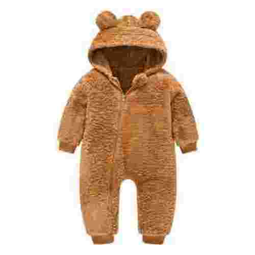 Ovbmpzd Zipper Baby Onesies for Boys Ears Long Sleeve Plush Onesie Toddler Clothing