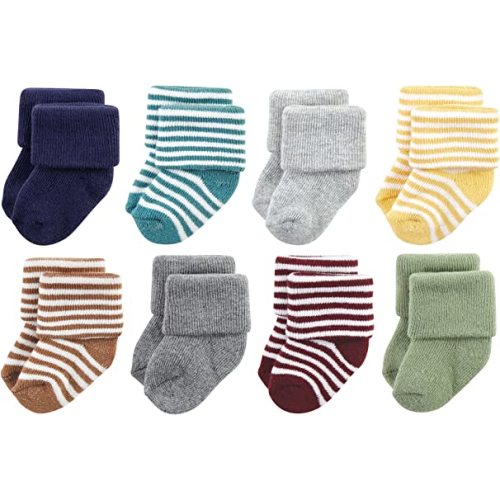 Hudson Baby Baby Girls' Cotton Rich Newborn and Terry Socks