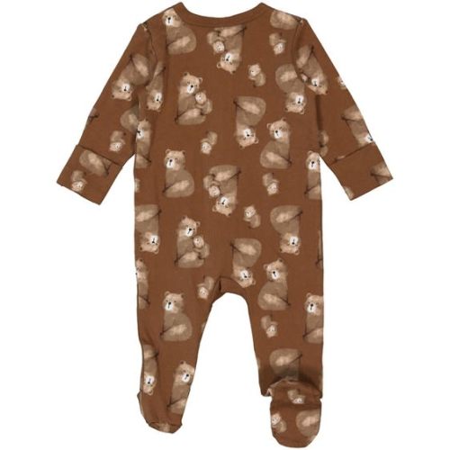 Dark Brown Baby Cotton 2-Way Zip Romper | Best&Less™ Online