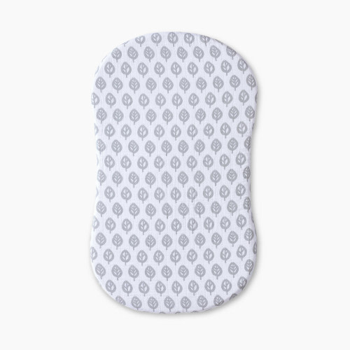 Halo Bassinest Fitted Sheet - Grey Leaf