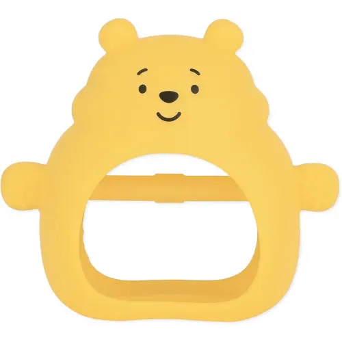 Bumkins Disney Baby Silicone Undroppable Teething Mitt, Freezer Toy Teether Keys, Soft Flexible Platinum Silicone Pacifier to Chew, Cool Teether Gum Relief, Essential Babies 3 Months, Winnie The Pooh