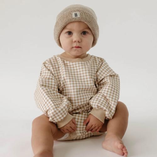 Goldie Gingham | Sweatshirt Romper