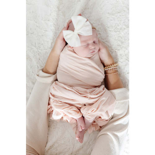 Rosie Ribbed Swaddle Blanket – Lou Lou & Company